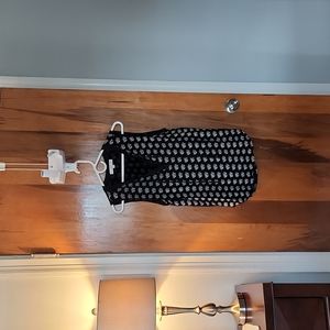 Black with white flower top